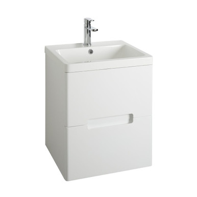 Selkirk 600 Wall Hung 2-Drawer Unit, Gloss White product image