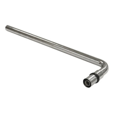 Hetta Press Radiator Connection Elbow, 16mm x 15mm x 300mm, Chrome product image