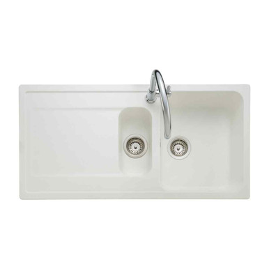 Loa Sink, 1.5 Bowl, 1000mm x 500mm, Arctic White product image