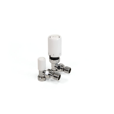 Trade Tec 15mm Angled Thermostatic Radiator Valve With Lockshield product image