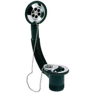 Distinct 1 1/2" Tidy Plug Bath Waste and Overflow, Ball Chain, Chrome Plated product image