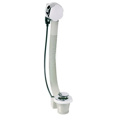 Distinct 1 1/2" Deluxe Bath Pop Up Waste And Overflow, Chrome Plated product image