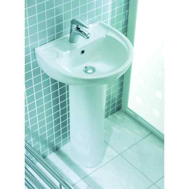 Distinct Trade Basin, 2 Tap Hole, 450mm, White product image