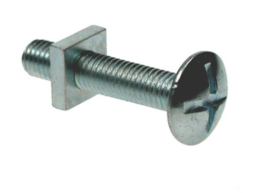Photograph of M6 x 40mm Roofing Bolts & Nuts BZP