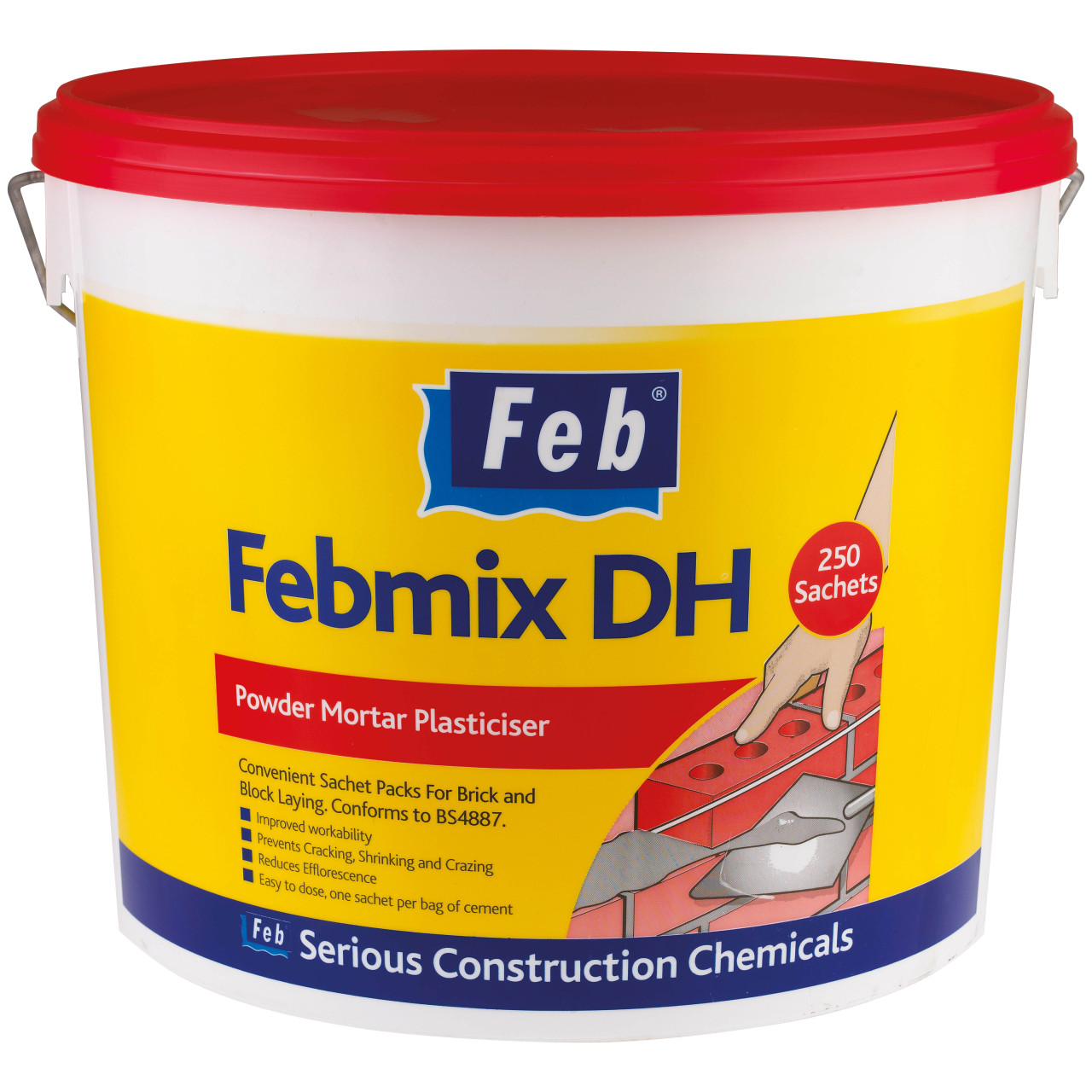 Photograph of Febmix DH Powder Mortar Plasticiser Sachets (250 Sachets)