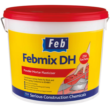 Further photograph of Febmix DH Powder Mortar Plasticiser Sachets (250 Sachets)