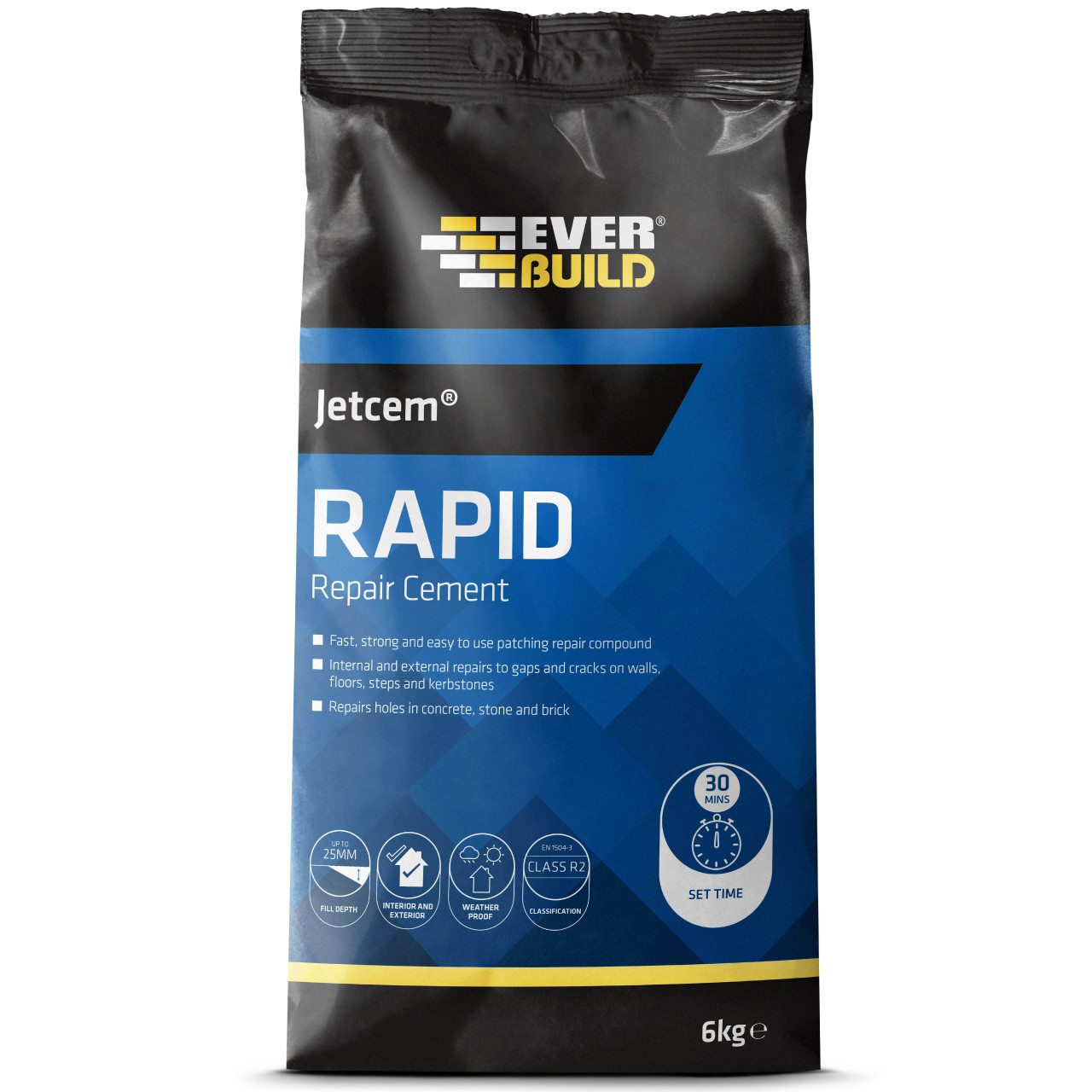 Photograph of EVERBUILD JETCEm RAPID SET REPAIR CEmENT, Grey, 6kg