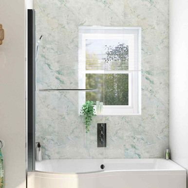 Imex Ronda Curved Shower Bath Screen, Chrome product image