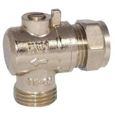15mm x 1/2" Angled Flat Faced Isolating Valve product image