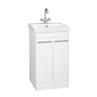K-Vit 2 Door Vanity Unit and Basin, 500mm, White product image