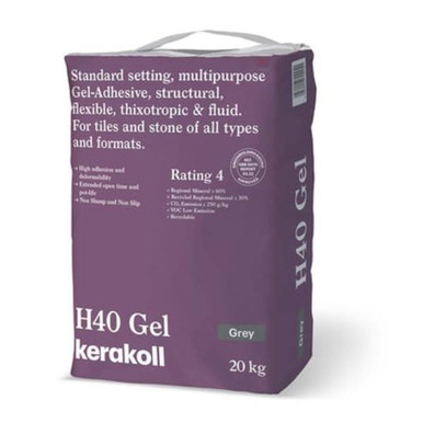 Kerakoll H40 Gel Grey Flexible Standard Set Adhesive 20kg product image