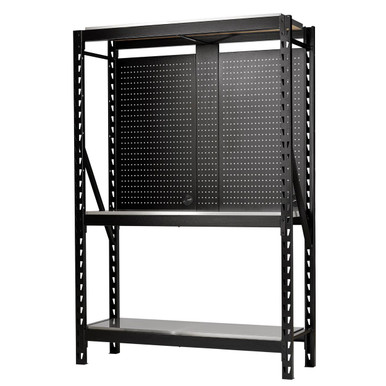 Bunker 17 Piece Modular 3 Tier Racking With Stainless Steel Shelving And Pegboards, 1500mm product image