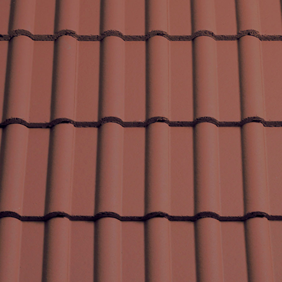 Photograph of Sandtoft Double Roman Roof Tile Colour Through Red