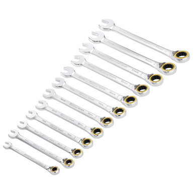 Draper Expert Hi-Torq Metric Reversible Ratchet Combination Spanner Set, 12 Piece product image