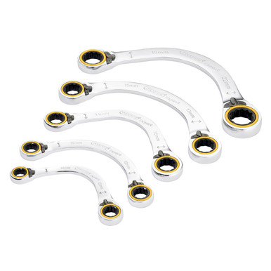 Draper Expert Hi-Torq Double Ring Reversible Ratchet Half Moon Spanner Set, 5 Piece product image