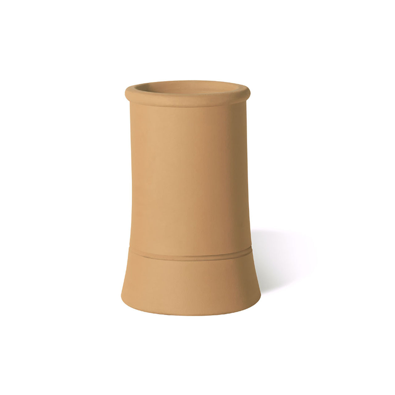 Photograph of Terracotta Chimney Pot Plain Roll Top Buff 750mm