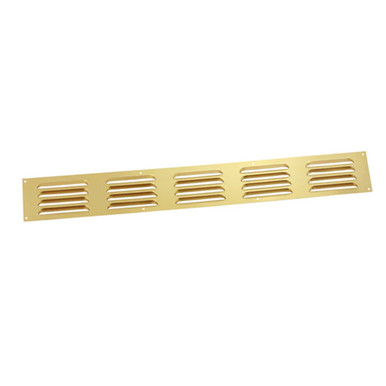 Louvred Aluminium Door Vent, 610mm x 76mm, Gold product image