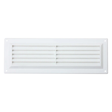Louvred Vent, with Fixed Flyscreen, Plastic, 9 x 3 inch, White product image