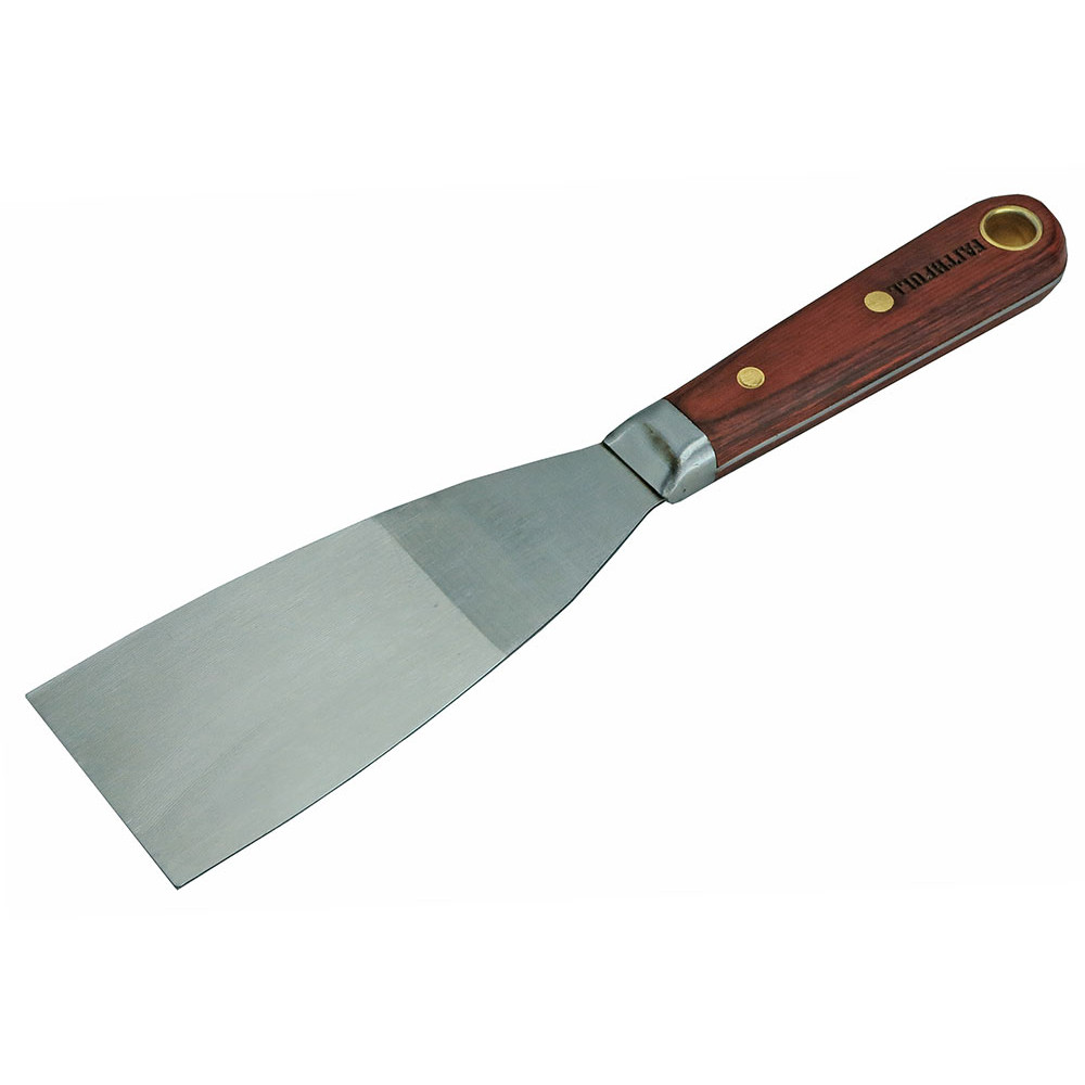 Photograph of Faithfull Professional Filling Knife 50mm Stainless Steel, Hardwood Handle, 0.098kg