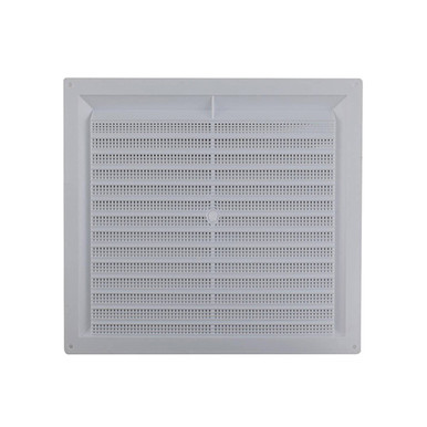 Louvred Vent with Fixed Flyscreen, Plastic, 9" x 9", White product image