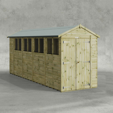 Premium Powersheds Apex Double Door, 18ft x 5ft product image