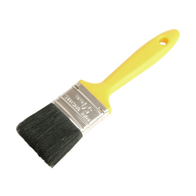 Further photograph of Stanley Hobby Paint Brush Synthetic, Black Bristle, Yellow Handle, 50mm