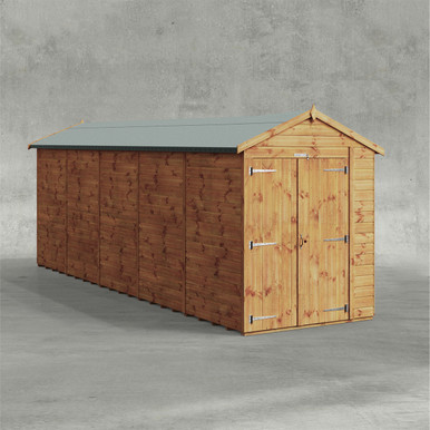 Powersheds Apex Shed, No Windows, Double Doors, 20 x 5 product image