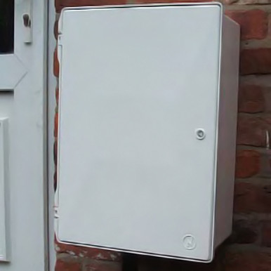Further photograph of Electricity Meter Box Surface Mounted