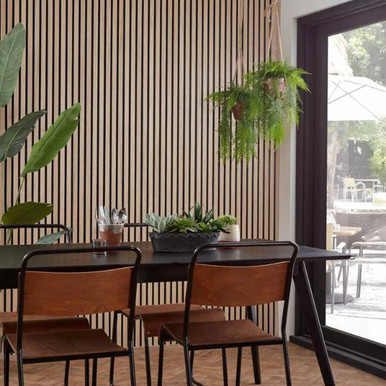 Slatwall, Natural Oak, 2.4m x 0.6m, Black product image