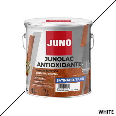 Junolac Anti-Corrosive Metal Paint, White Satin, 4l product image