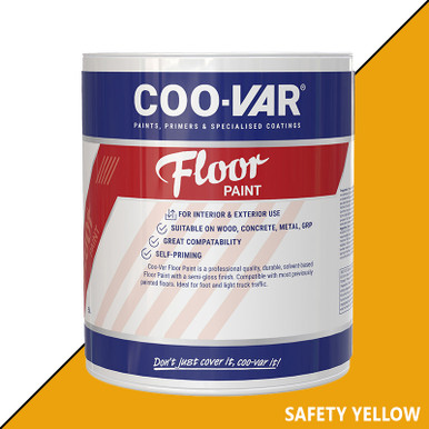 Coo-Var Floor Paint, Safety Yellow, Semi Gloss, 5l product image