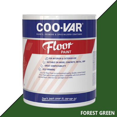 Coo-Var Floor Paint, Forest Green, Semi Gloss, 5l product image