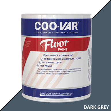 Coo-Var Floor Paint, Dark Grey, Semi Gloss, 5l product image