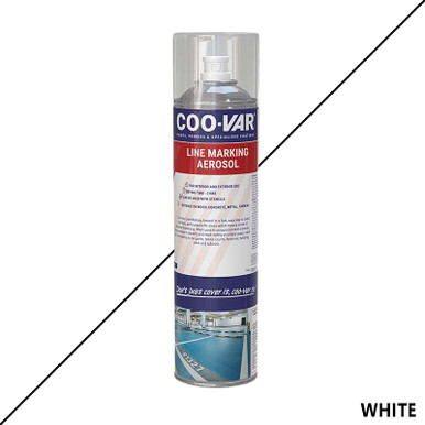 Coo-Var Road Line Marking Aerosol Paint, Matt, 750ml, White, Box of 6 product image