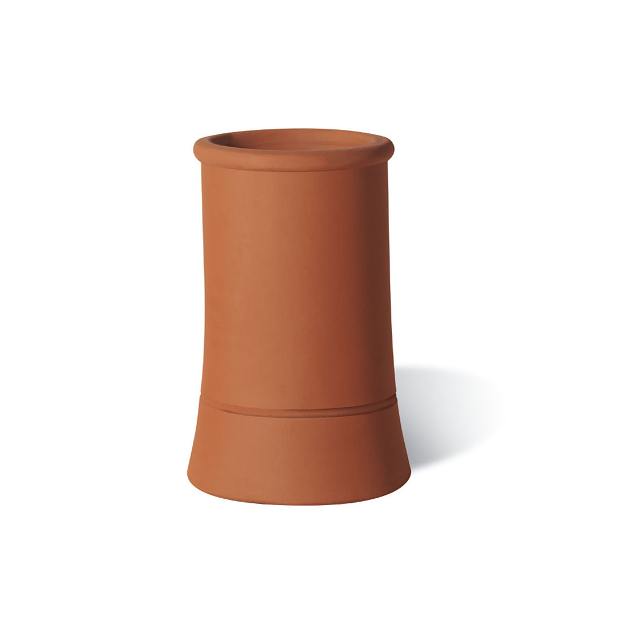 Photograph of Terracotta Chimney Pot Plain Roll Top Red 750mm