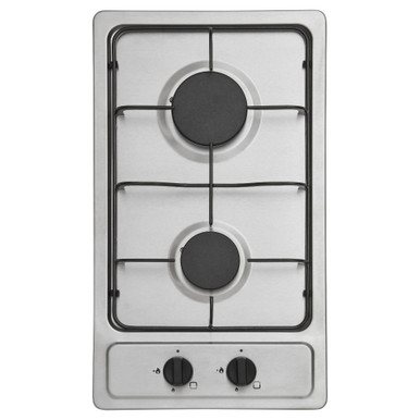 Matrix MXG030SS 2 Burner Gas Hob, Black Rotary Controls product image