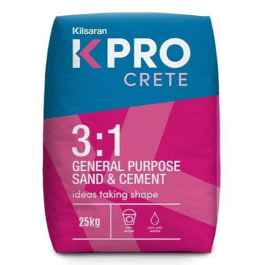 Kilsaran KPRO General Purpose 3:1 Sand and Cement Mortar Mix, 25kg product image