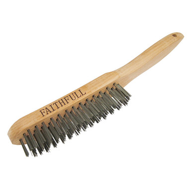 Further photograph of Faithfull Lightweight Scratch Brush - 4 Row