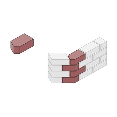 Special Shaped Bricks Smooth Red 45? Squint AN.1.2