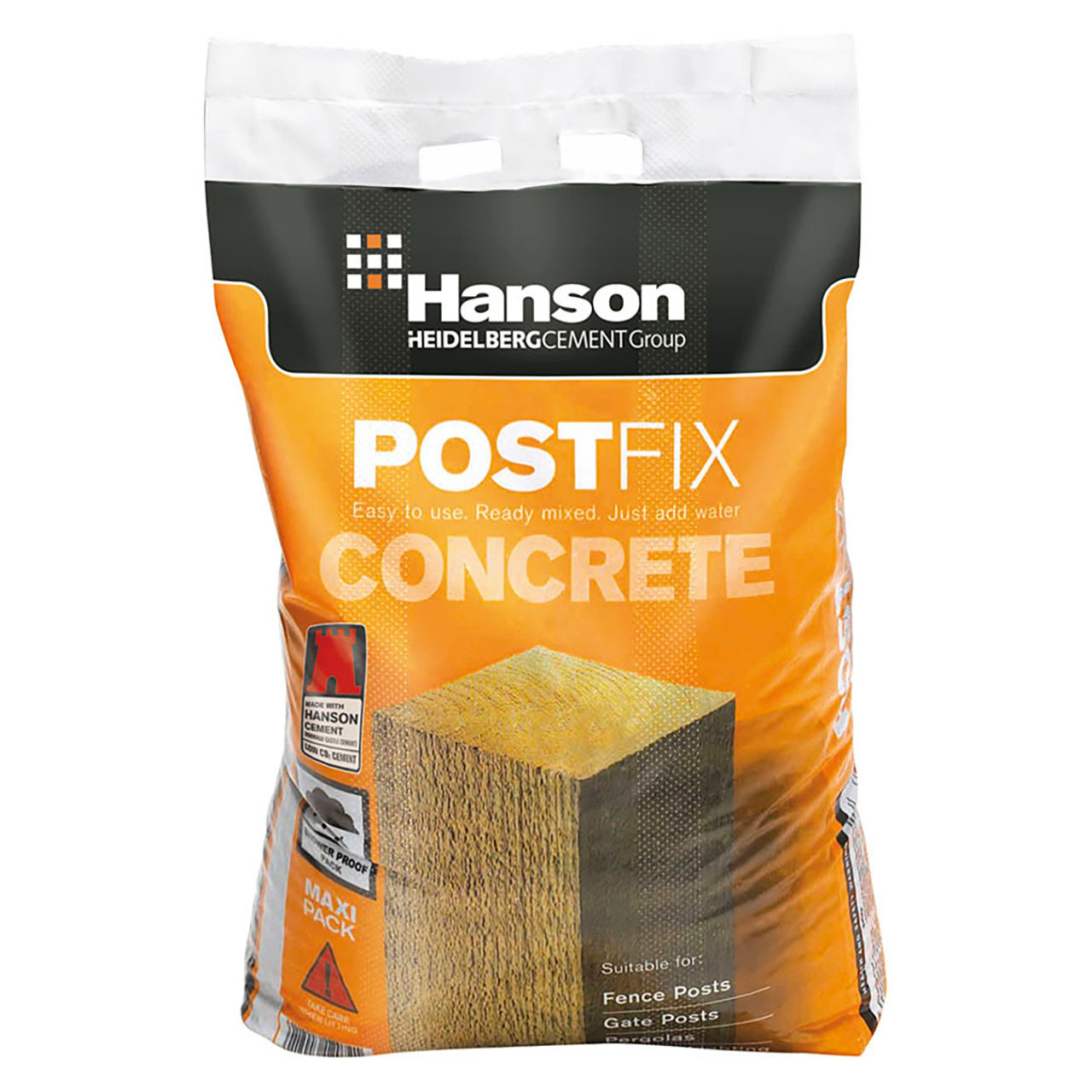 Photograph of Hanson Post Fix Concrete, Grey, 20kg