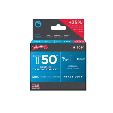 Arrow T50 Staples Box 1250 14mm - 9/16