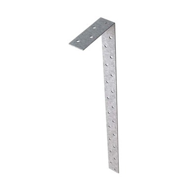 Expamet Light Duty Galvanised Steel Strap, Bent at 100mm, 600 MM x 28 MM x 2.5 MM product image