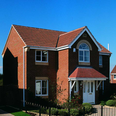 Further photograph of Sandtoft Double Pantile Concrete Roof Tile Rustic