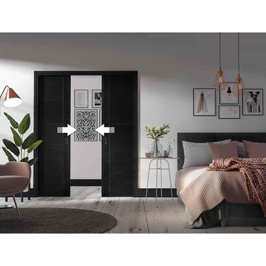 Double Pocket Door Simultaneous Opening and Closing System, 27" product image