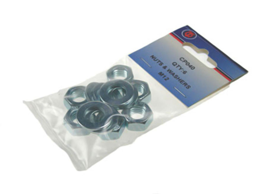 Photograph of M10 Nuts & Washers (Pack of 8)