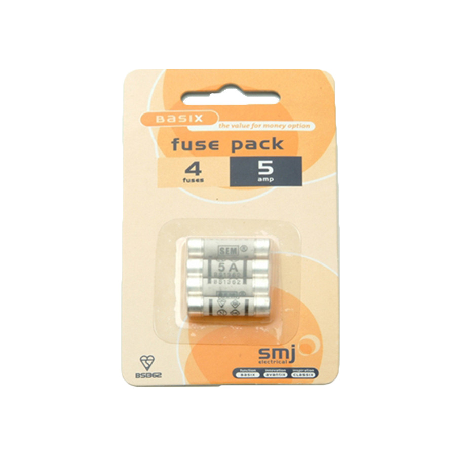 Photograph of SMJ Electrical 5A Fuses (Pack of 4)