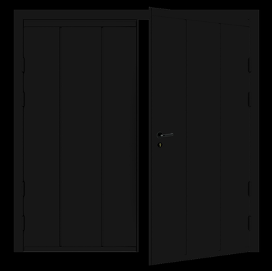 Victor Side Hinged Garage Door, 2134mm x 2134mm, Jet Black product image