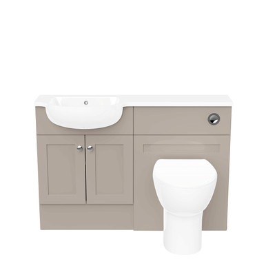 FF Sd 1200mm Sd Unit Run LH Basin, Stone Grey product image