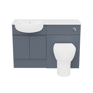 Dist JPull Door 1200mm STD Unit Run LH Basin Mdnght Grey product image