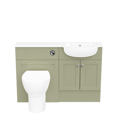 FF Shaker 1200 Aloe Green Right Hand Basin Slim product image